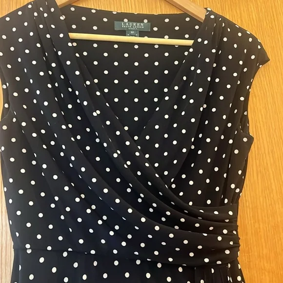Polka dot black and white Lauren Ralph Lauren Dress - Picture 2 of 6